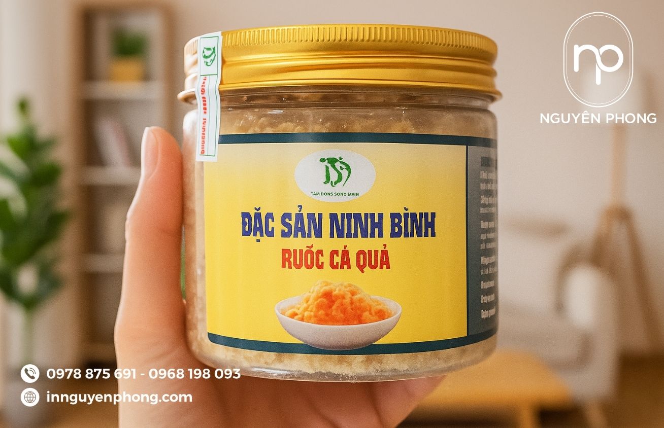 Mẫu tem nhãn ruốc cá quả 